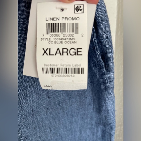 Charter Club Women's Linen Cropped Pull-On Pants Blue Ocean - Picture 9 of 12